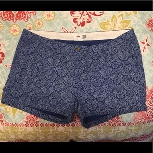 Old Navy Blue Patterned Women Shorts